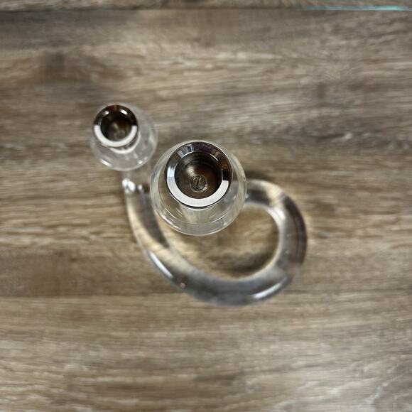 Dorothy Thorpe Modern Classic Chic Twisted Lucite Candle Holder Vintage - Picture 5 of 10